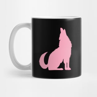 pink wolf pink moon Mug